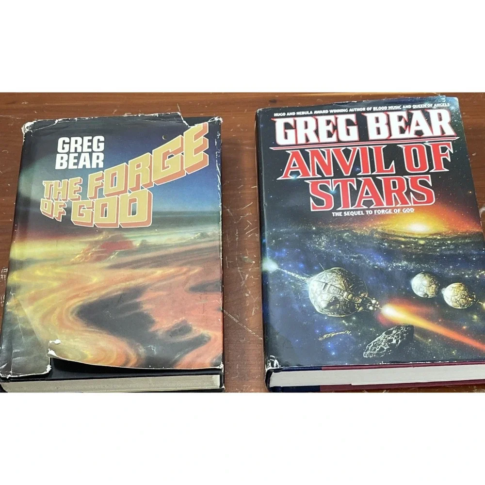Forge of God & Anvil of Stars Greg Bear Complete 1st Edition Hardcover‎ Set